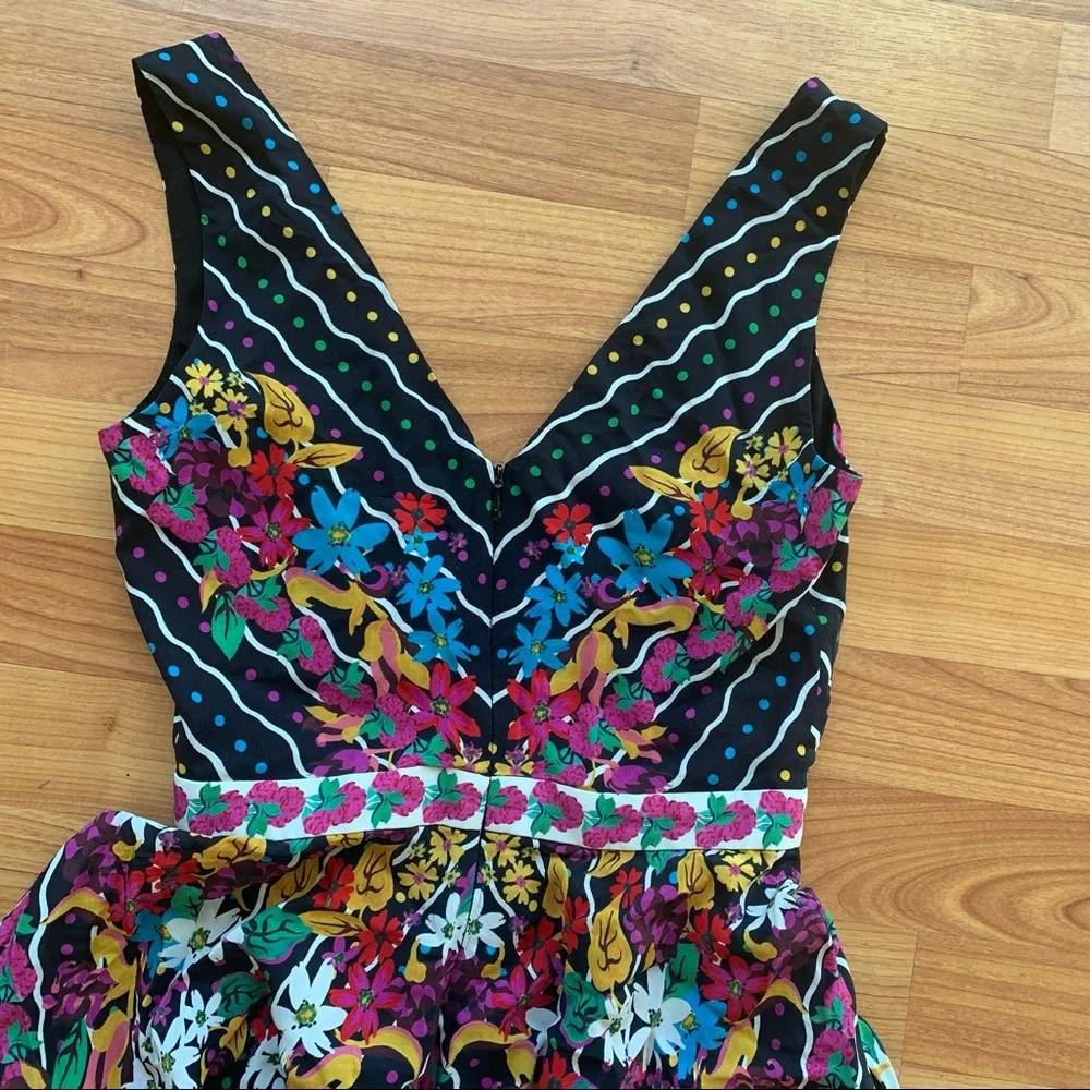 Saloni Zuri Printed Silk Crepe de Chine Midi Dress - Picture 14 of 16